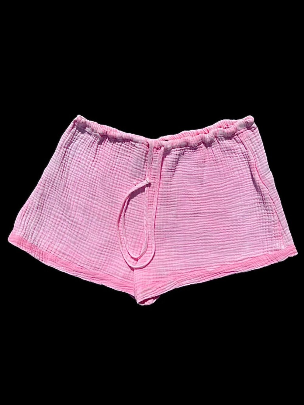 FB Sister Size S Pink Cotton Double Gauze Drawstring Shorts
